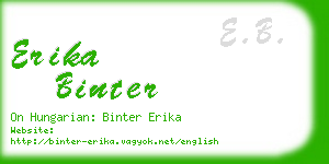 erika binter business card